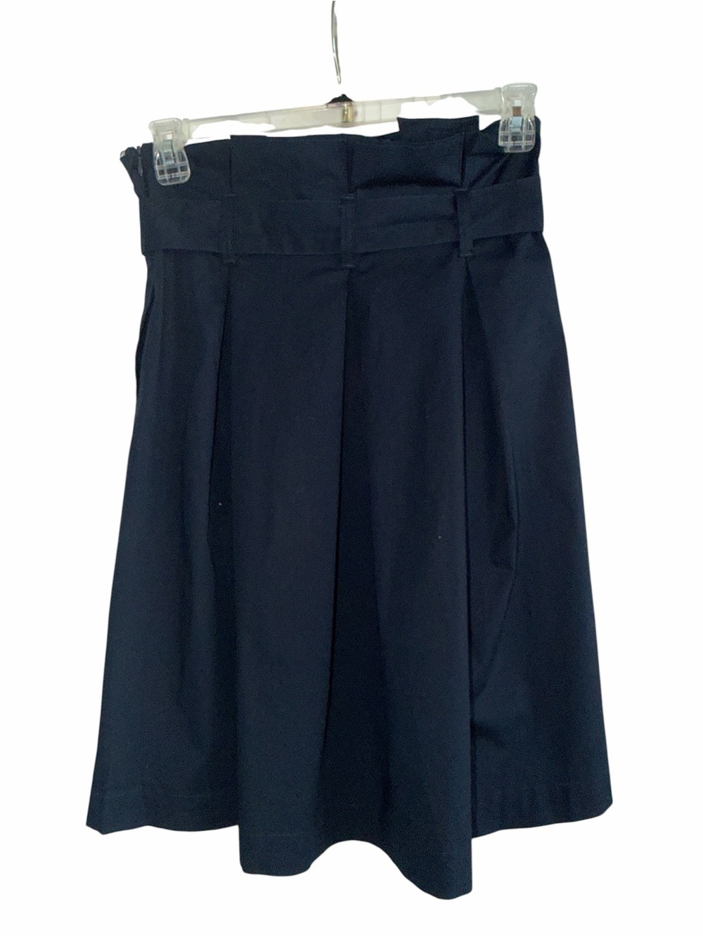 Banana Republic Navy A-Line Paperbag Waist Skirt with Tie size 6P NWT - Picture 5 of 10
